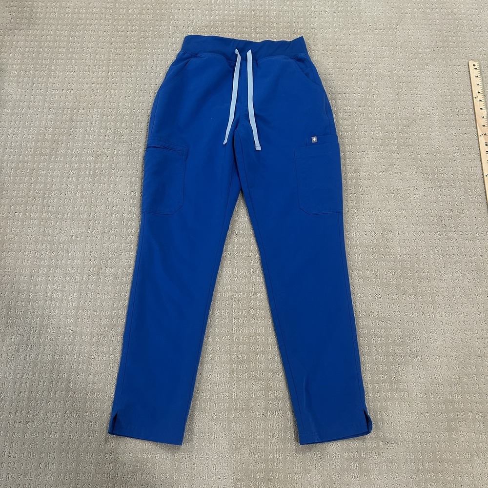 Figs Scrub Pants Tactical Women's Small Blue With Drawstring